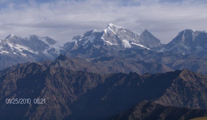 View from Pikey Hill( 4065m)- Holy Hill of Lower solukhumbu