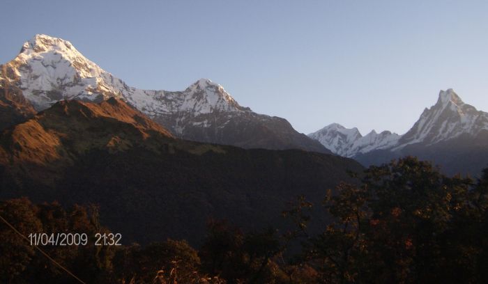 View from Ghandruk Village- 1990m( waiting for sunrise