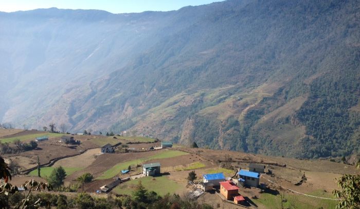 A typical Sherpa Village my village Chyangmiteng