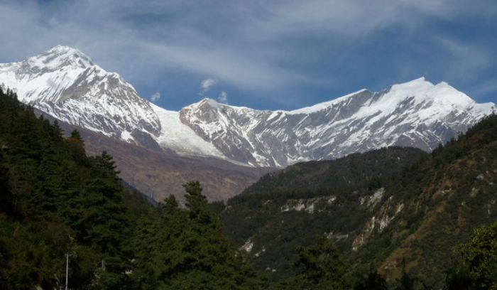 Mountain view from Pisang- on the way to Manang