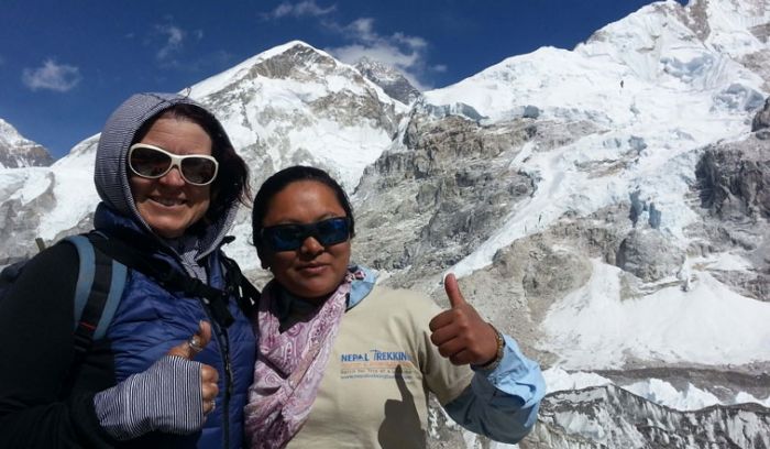 View from Everest base camp( 5346m /17,535ft.)