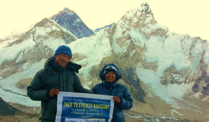 View from Everest base camp- Mount Everest & Lhotse