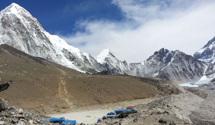 View from Gorakshep, close to Everest base camp