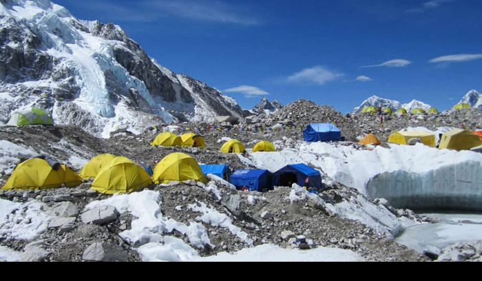 Everest base camp, 5346 m /17,535ft