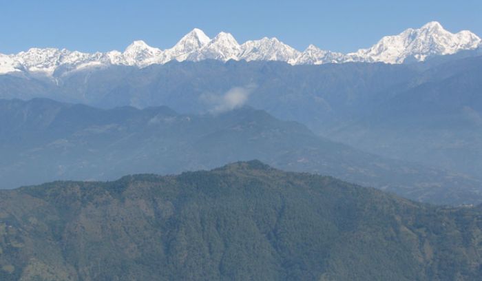 Mountain views from Nagarkot Hill