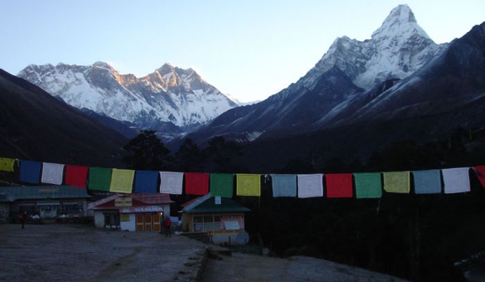 Morning view from tengboche Monastry