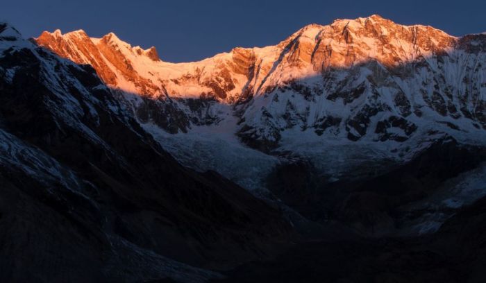 sunrise view from Annapurna base camp