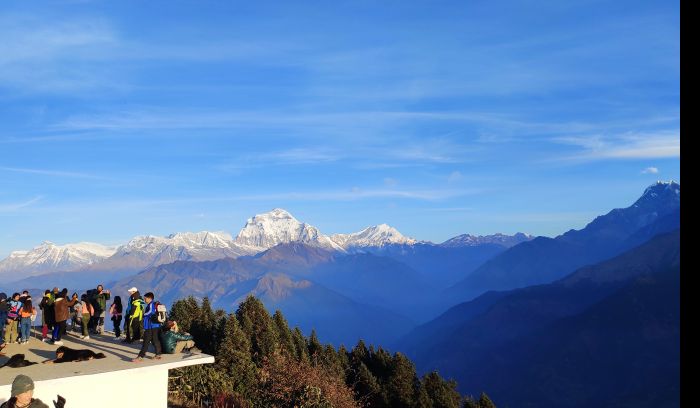 View from Ghorepani 2870m, Dhaulagiri and more