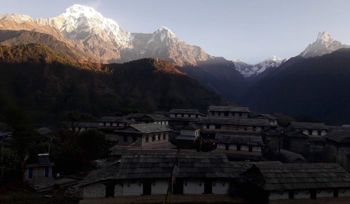 Ghandruk Village & Annapurna, Himchuli, Fishtail mountains