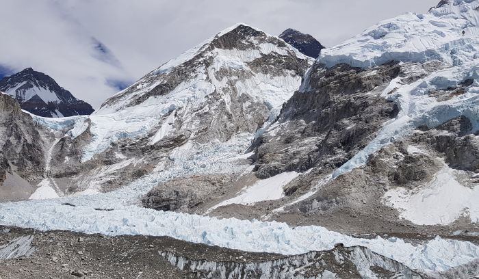 View from Luxury EBC, Glacier, and Mount Everest