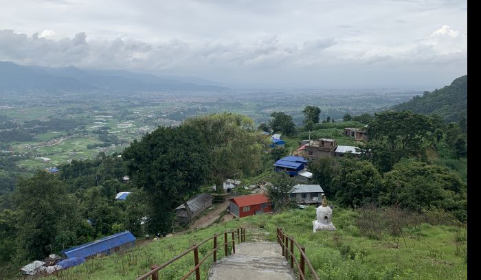 view of Kathmandu city from nagarkot hiking