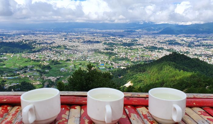 Kathmandu valley view from this hiking