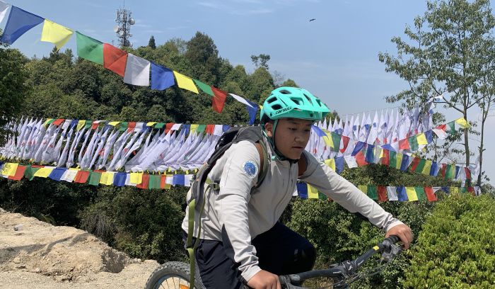 Mountain biking tour around Kathmandu