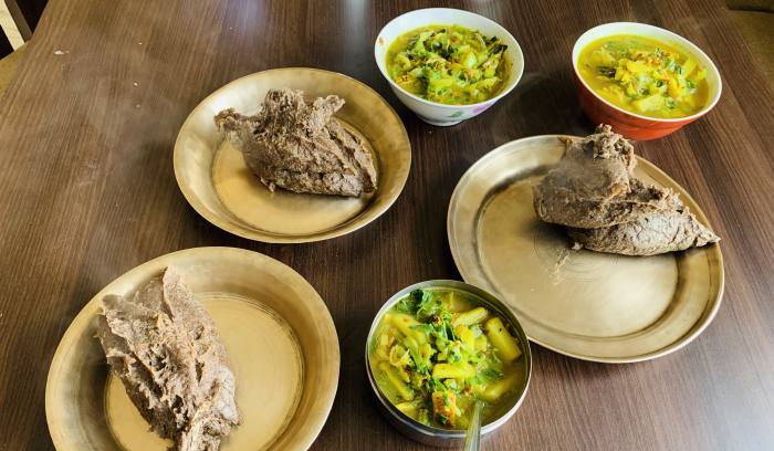 Nepali traditional food- Dhido